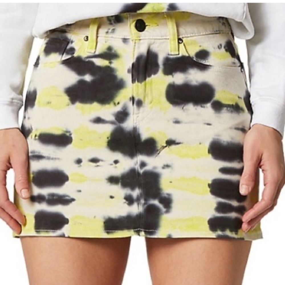 Hudson Viper Tie Dye Denim Skirt Size 26